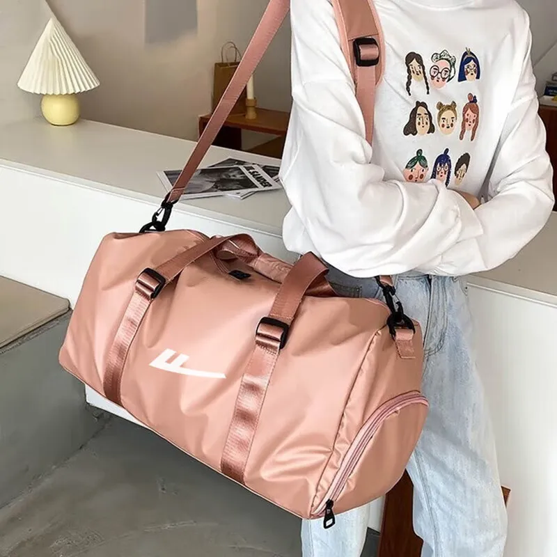 Warrior Oxford Handbag Shoulder Bag Crossbody Bag Travel Bag Regular Unisex Pink-1
