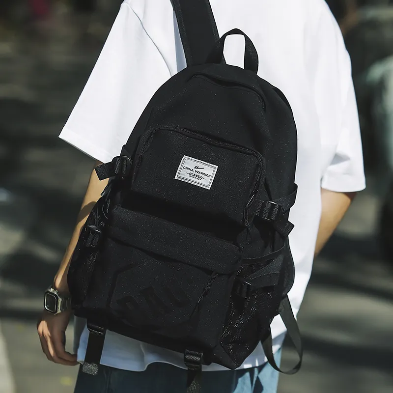 Warrior Nylon Backpack Regular Unisex Black-1