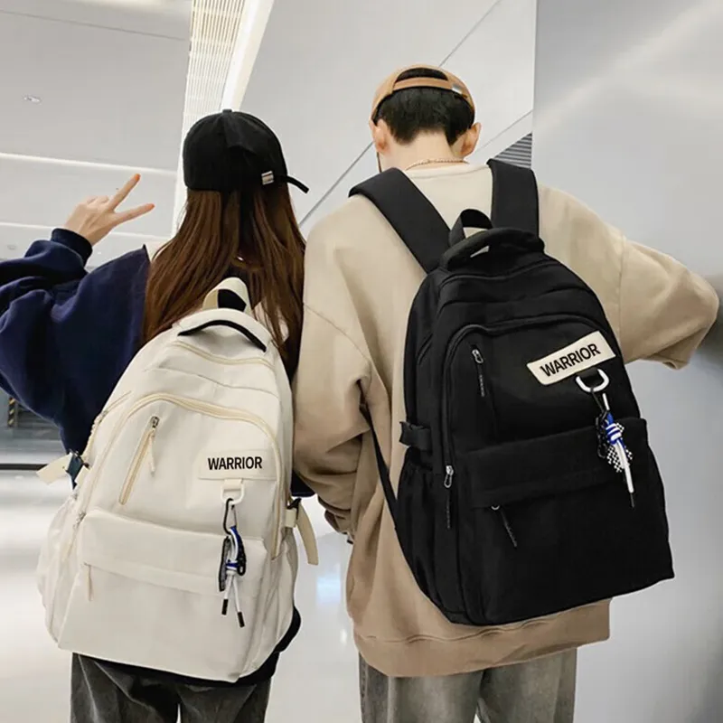 Warrior Nylon Backpack Medium Size Women's White/Black-23