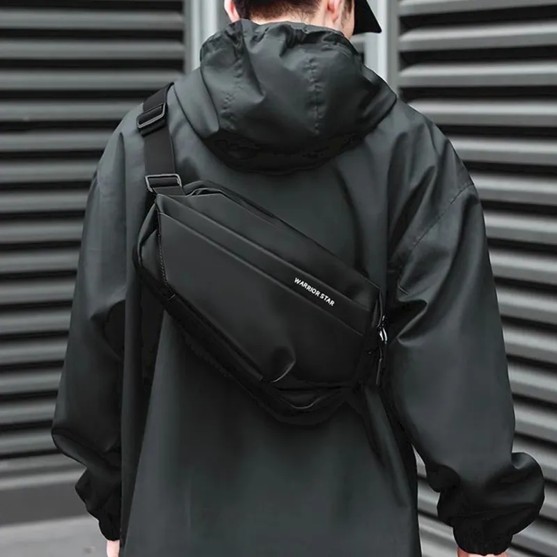 Warrior Oxford Sling Bag Unisex Black-3