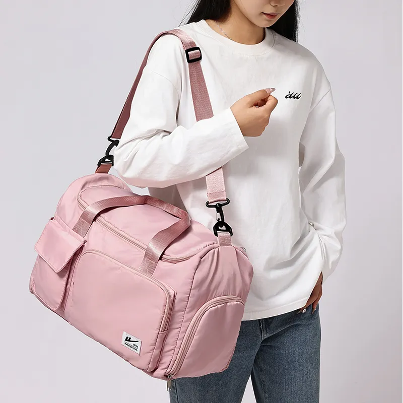 Warrior Oxford Gym Bag Women's Pink/Gray/Black-5