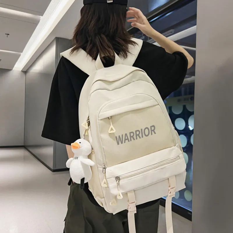 Warrior Polyamide Backpack Large Size Unisex Black/White-8