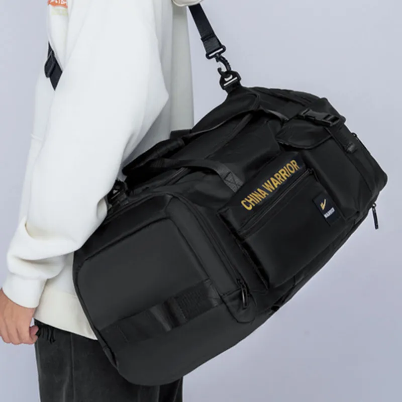 Warrior Nylon Fabric Travel Bag 40L Unisex Black-1