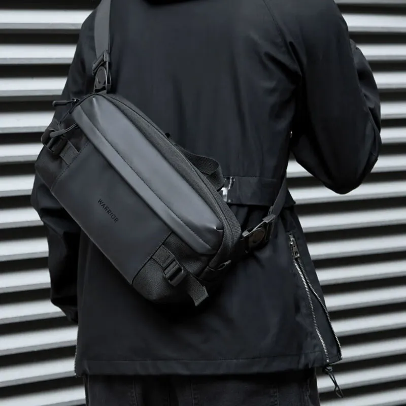 Warrior Oxford One Shoulder Crossbody Bag, Sling Bag Regular Unisex Black-2
