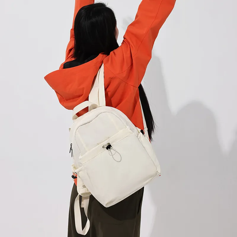 Warrior Nylon Backpack Unisex White-1