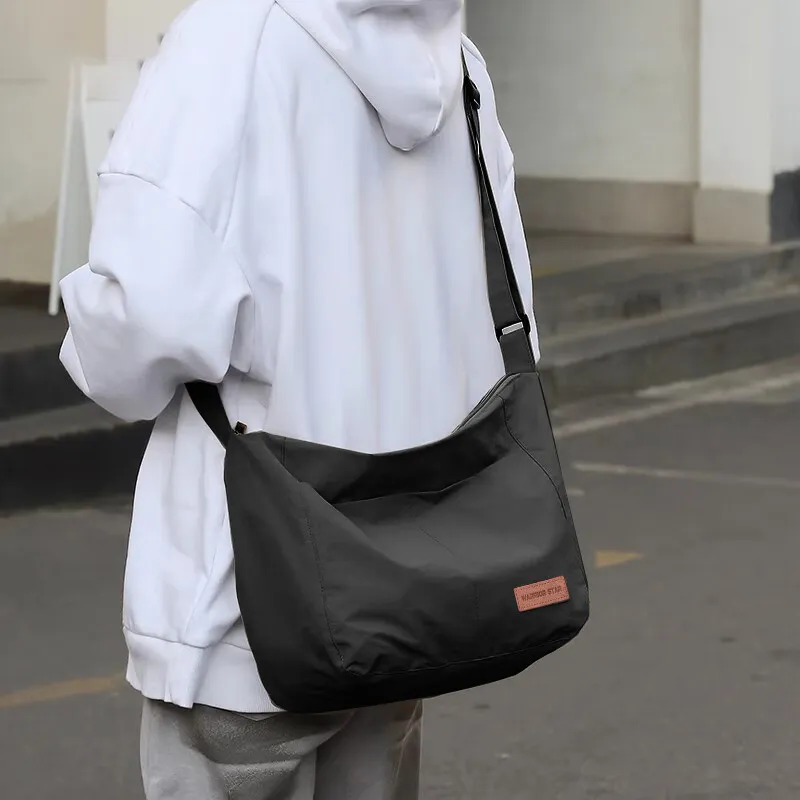 Warrior Nylon Shoulder Bag Unisex White/Black-5