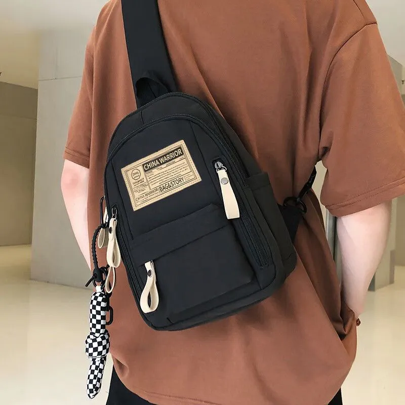 Warrior Nylon Sling Bag Unisex Black-2