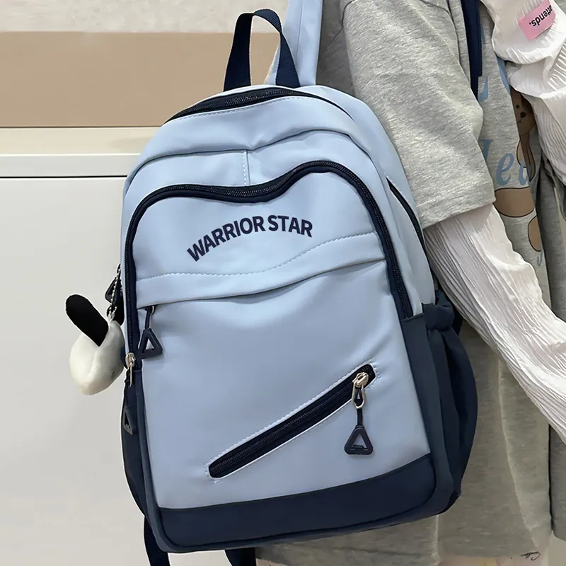 Warrior Nylon Backpack Small Size Unisex Sky Blue/Fresh Green-1