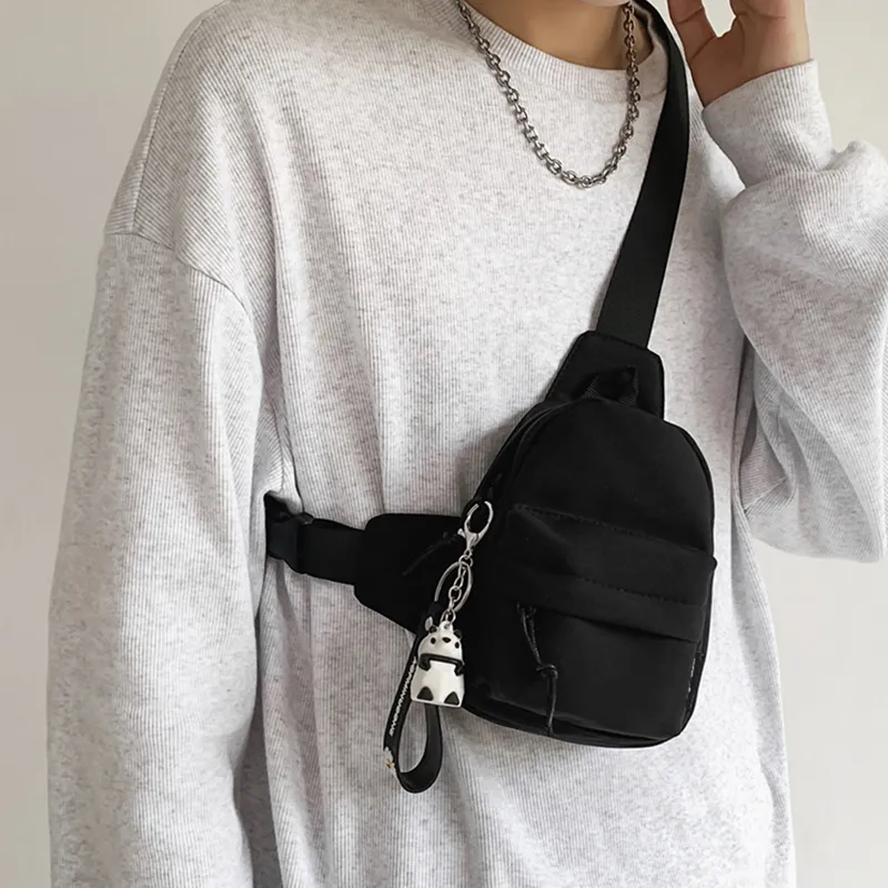 Warrior Nylon Sling Bag Regular Unisex Black/White-3