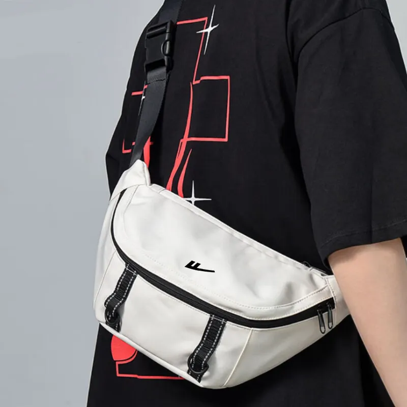 Warrior Nylon Messenger Bag Shoulder Bag Crossbody Bag Sling Bag Regular Unisex White-3