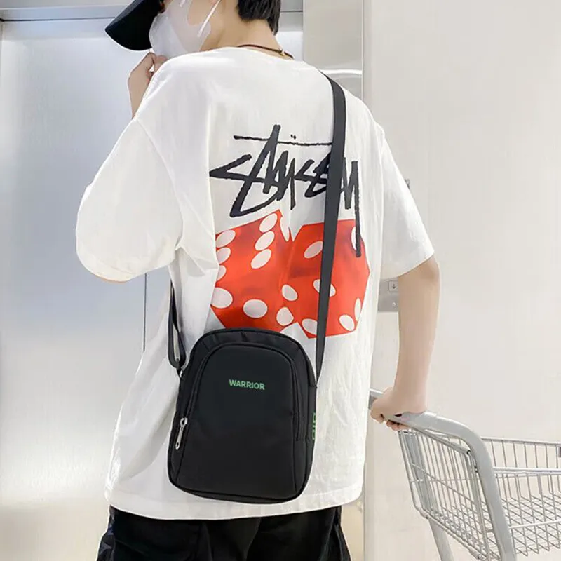 Warrior Polyamide With Nylon Crossbody Bags Trumpets Unisex Black-4