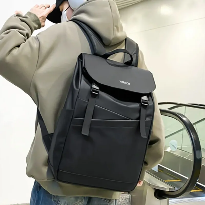 Warrior PU Backpack Unisex Black-2