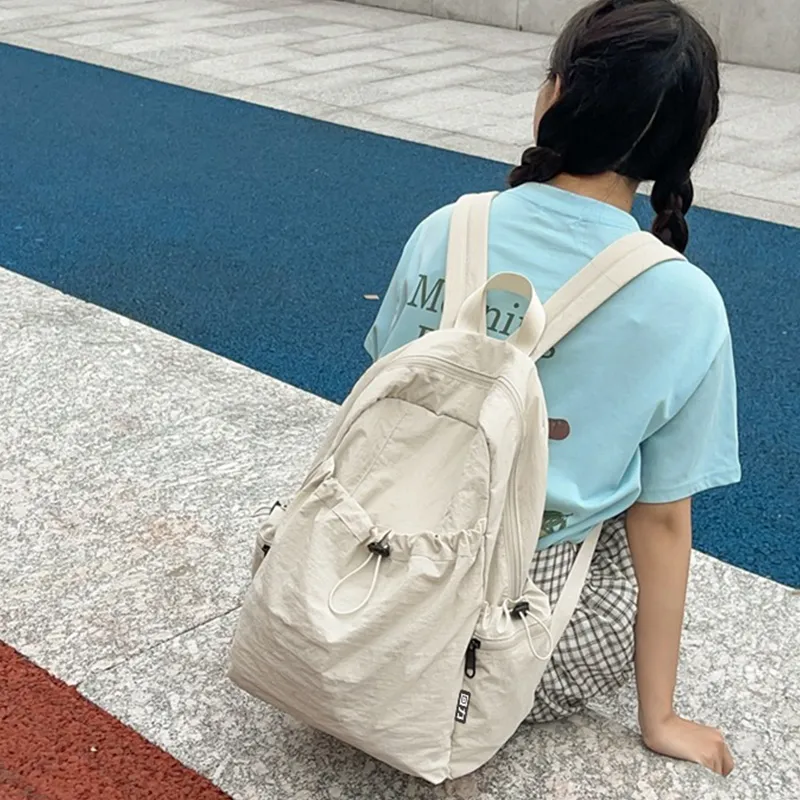 Warrior Nylon Backpack Medium Size Unisex Ecru-4