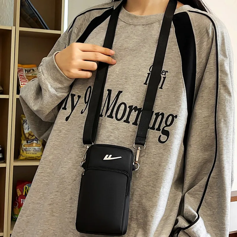 Warrior Nylon Shoulder Bag Unisex Black-3