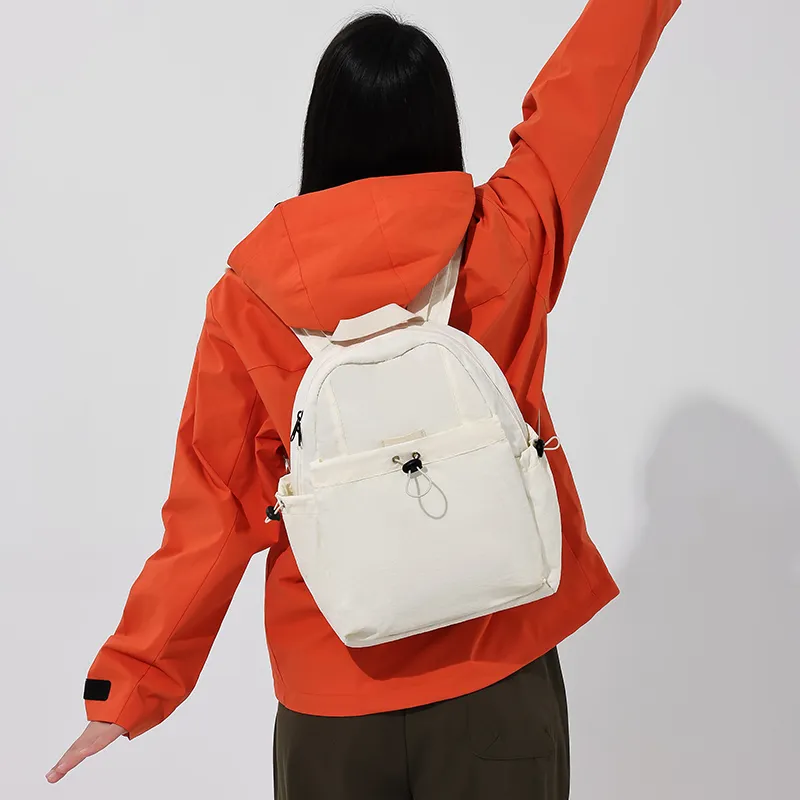 Warrior Nylon Backpack Unisex White-3