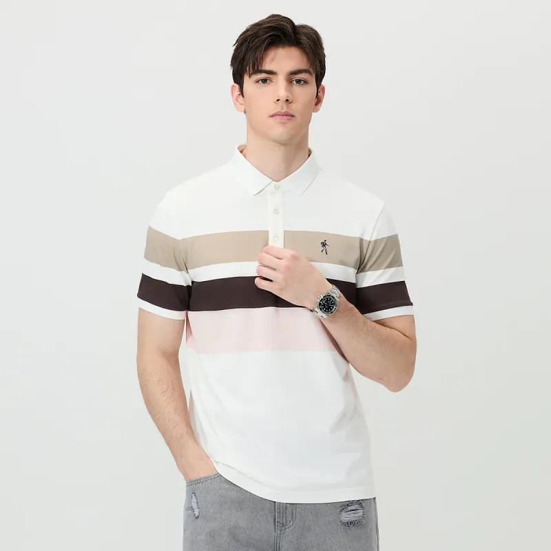 Dance With Wolves Polo Shirt Men's Raw White-3