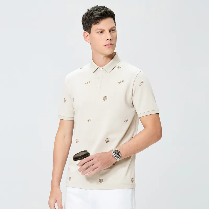 Dance With Wolves Polo Shirt Men's Khaki-2