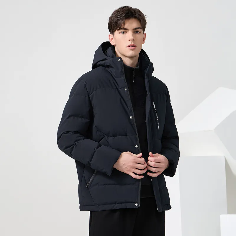 Dance With Wolves Down Jacket Men's Navy Blue-3