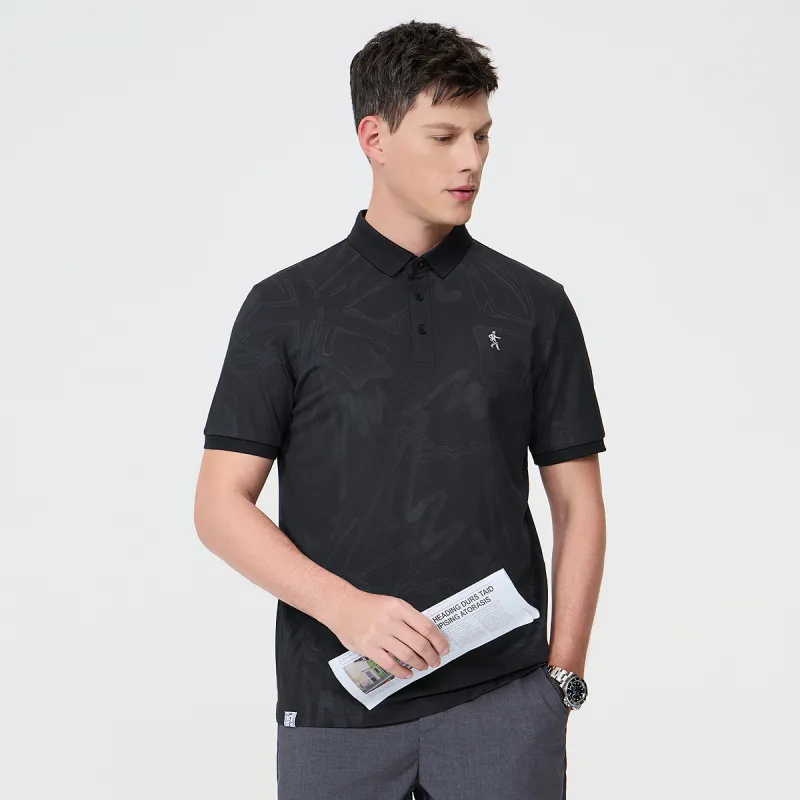 Dance With Wolves Polo Shirt Men's Dark Gray-3