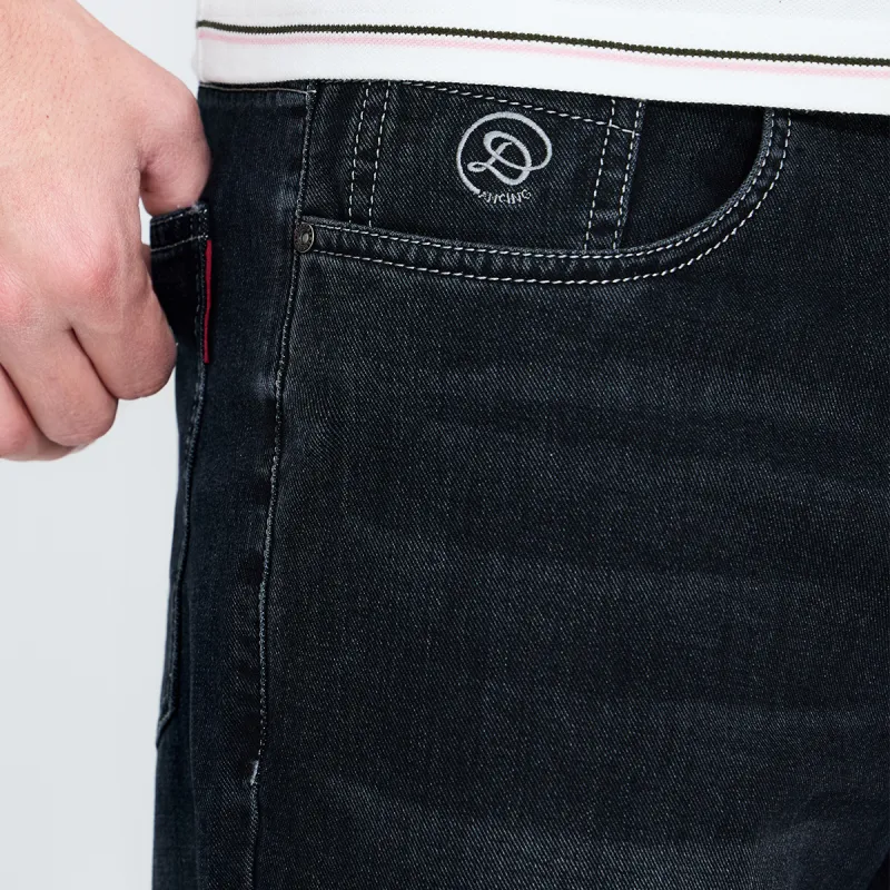 Dance With Wolves Denim Shorts Men's Dark Blue-7