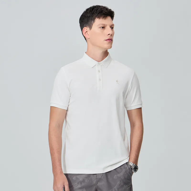Dance With Wolves Polo Shirt Men's Raw White-3