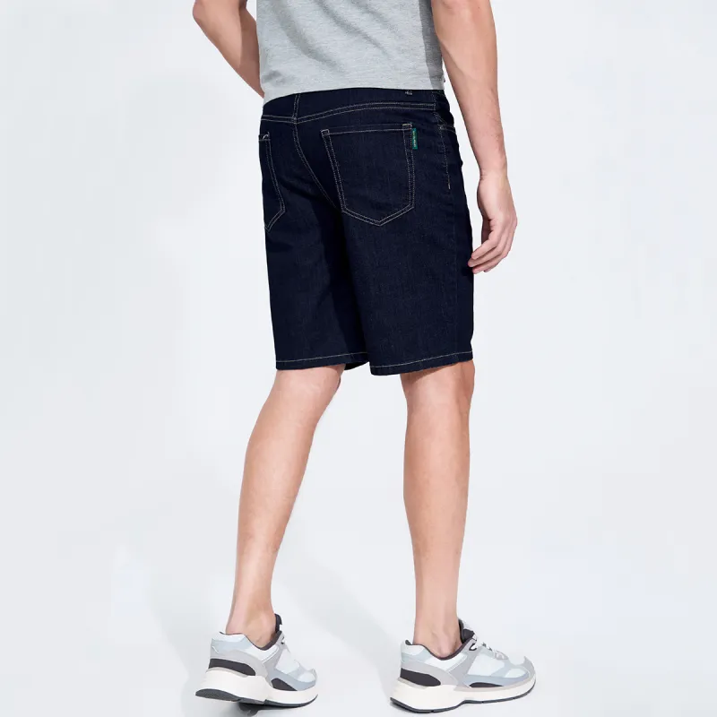 Dance With Wolves Denim Shorts Men's Dark Blue-5