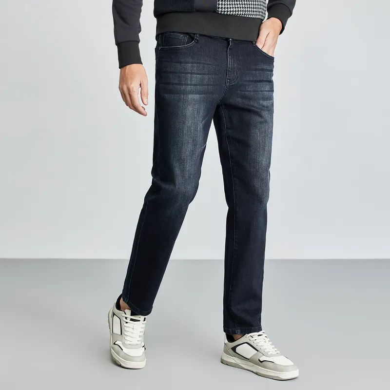 Dance with wolves Jeans Men Navy Blue-3