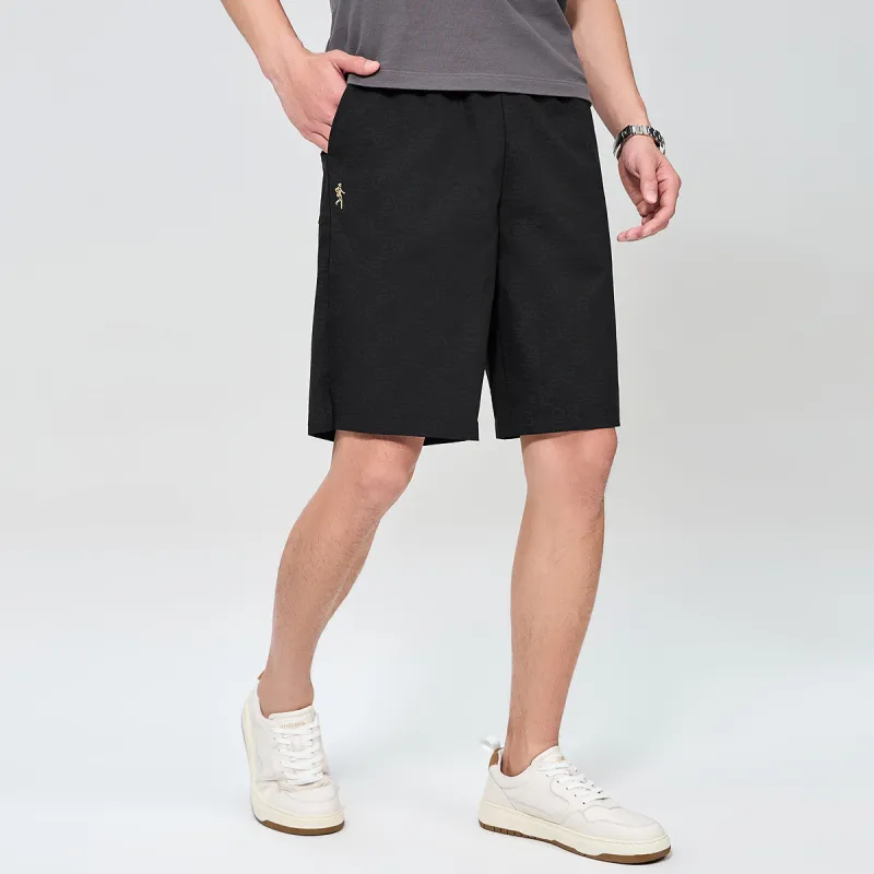 Dance With Wolves Casual Shorts Men's Black-5