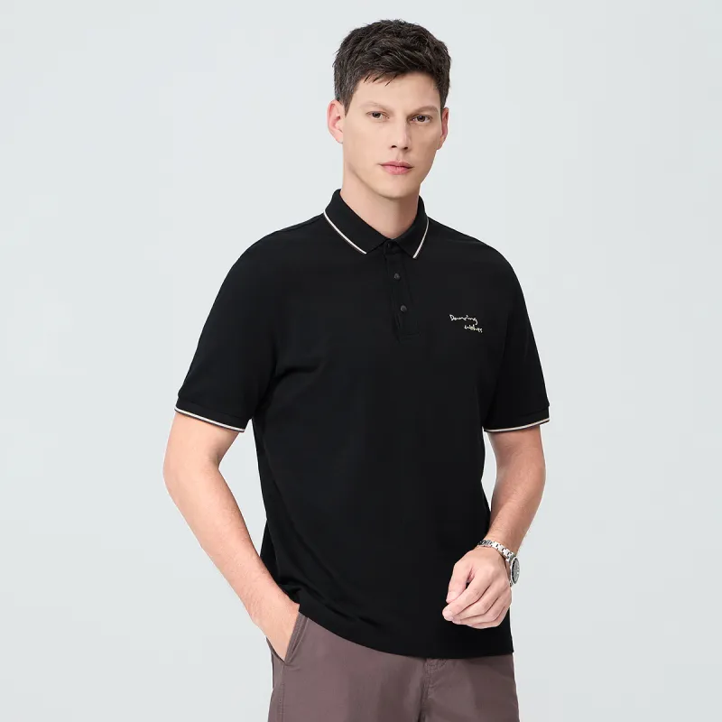 Dance With Wolves Polo Shirt Men's Black-3