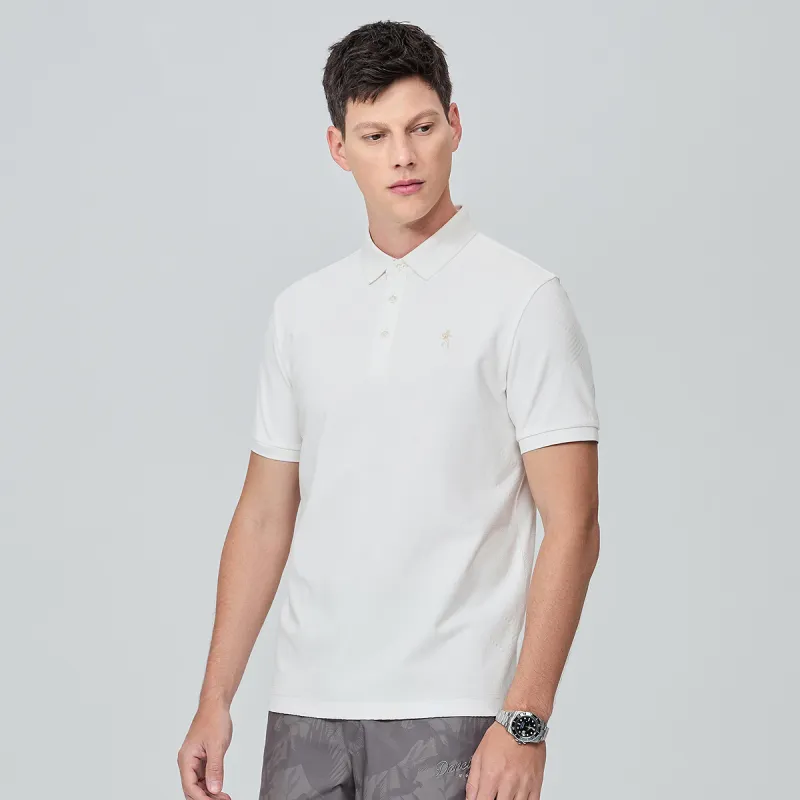 Dance With Wolves Polo Shirt Men's Raw White-2