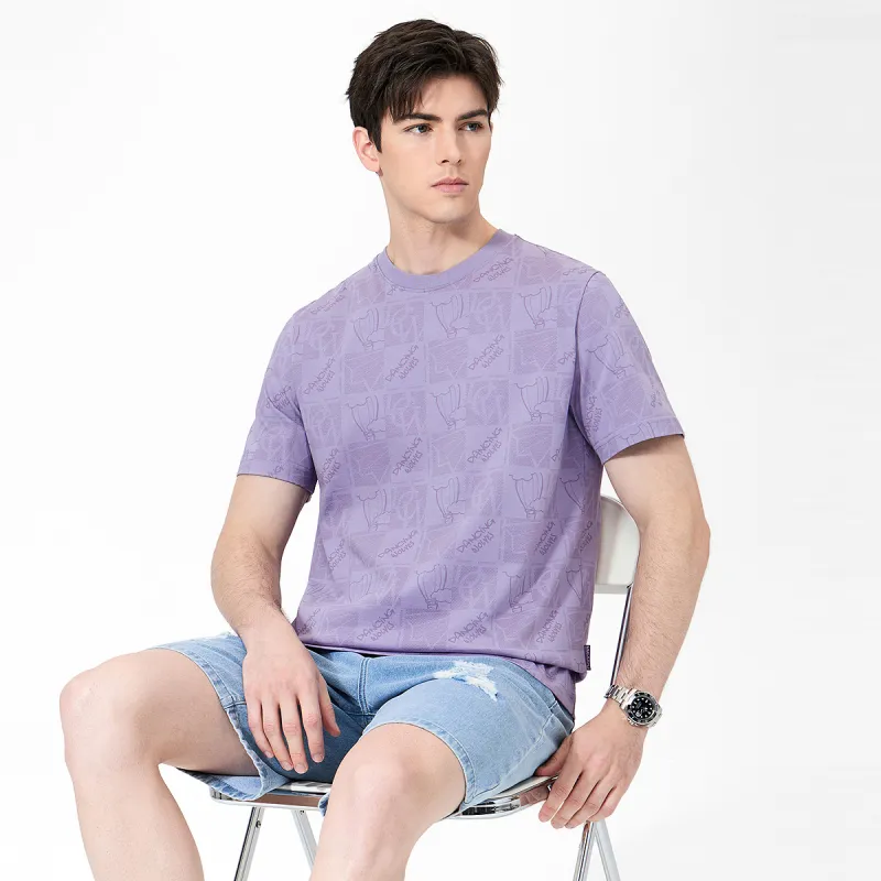 Dance With Wolves T Shirt Men's Light Purple-2