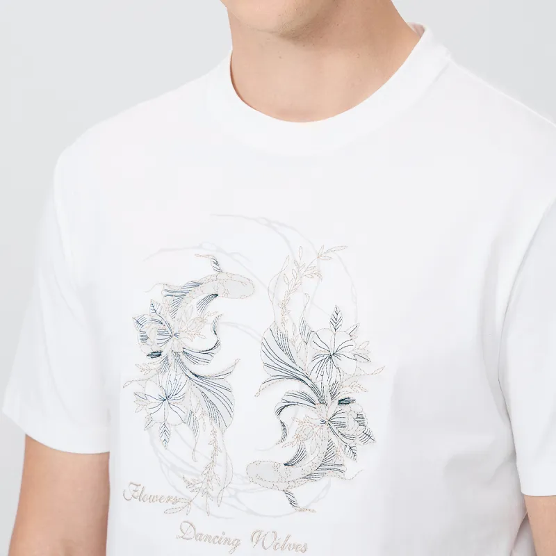 Dance With Wolves T Shirt Men's Raw White-6