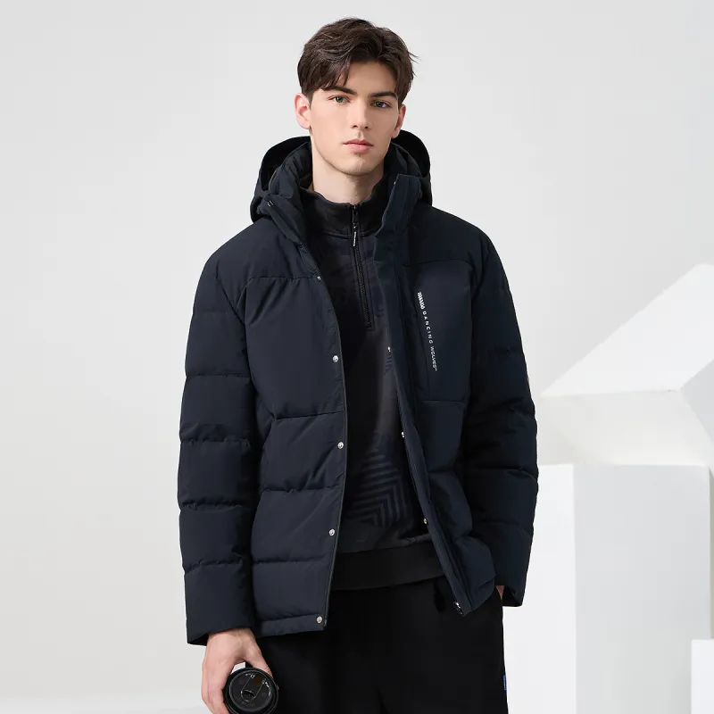 Dance With Wolves Down Jacket Men's Navy Blue-4