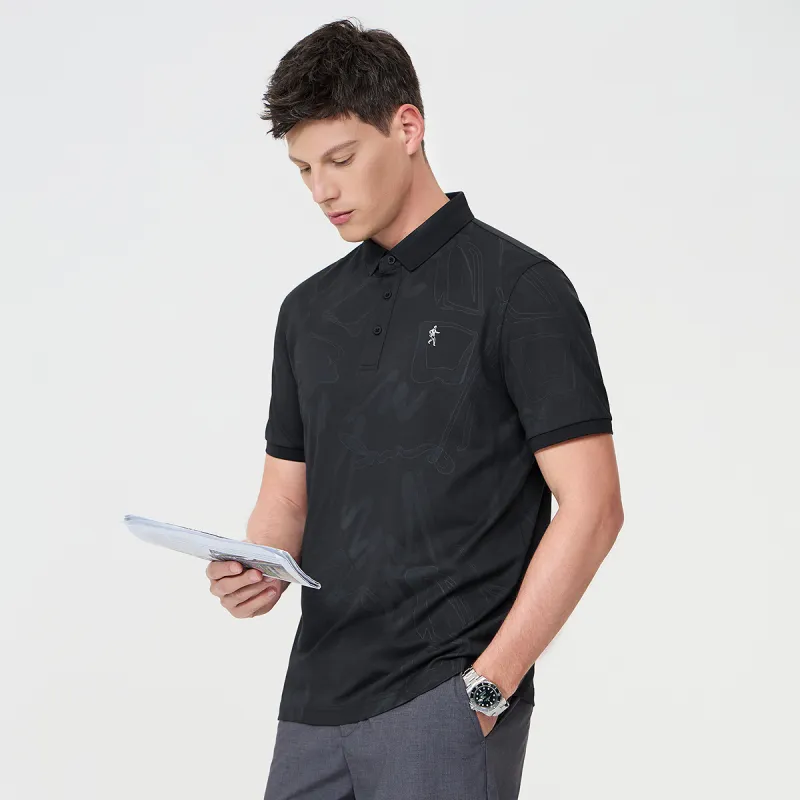 Dance With Wolves Polo Shirt Men's Dark Gray-2