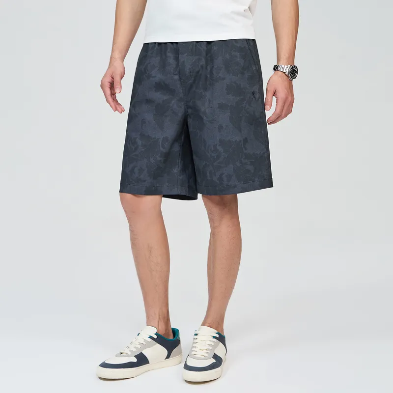 Dance With Wolves Casual Shorts Men's Dark Blue-2