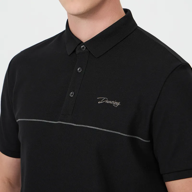 Dance With Wolves Polo Shirt Men's Black-5