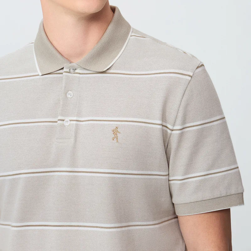 Dance With Wolves Polo Shirt Men's Light Khaki-5
