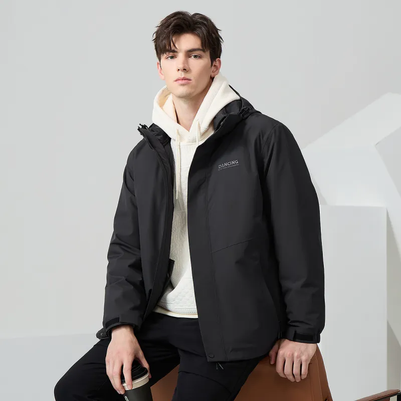 Dance with wolves Windbreaker Jackets Men Black-3