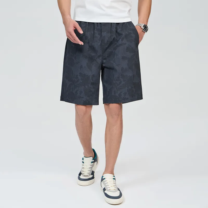 Dance With Wolves Casual Shorts Men's Dark Blue-4