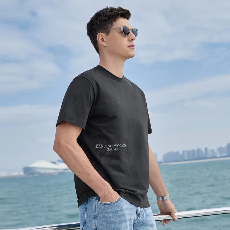 Dance With Wolves T Shirt Men's Dark Gray-4