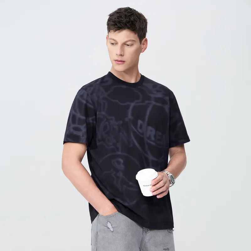 Dance With Wolves T Shirt Men's Dark Purple-3
