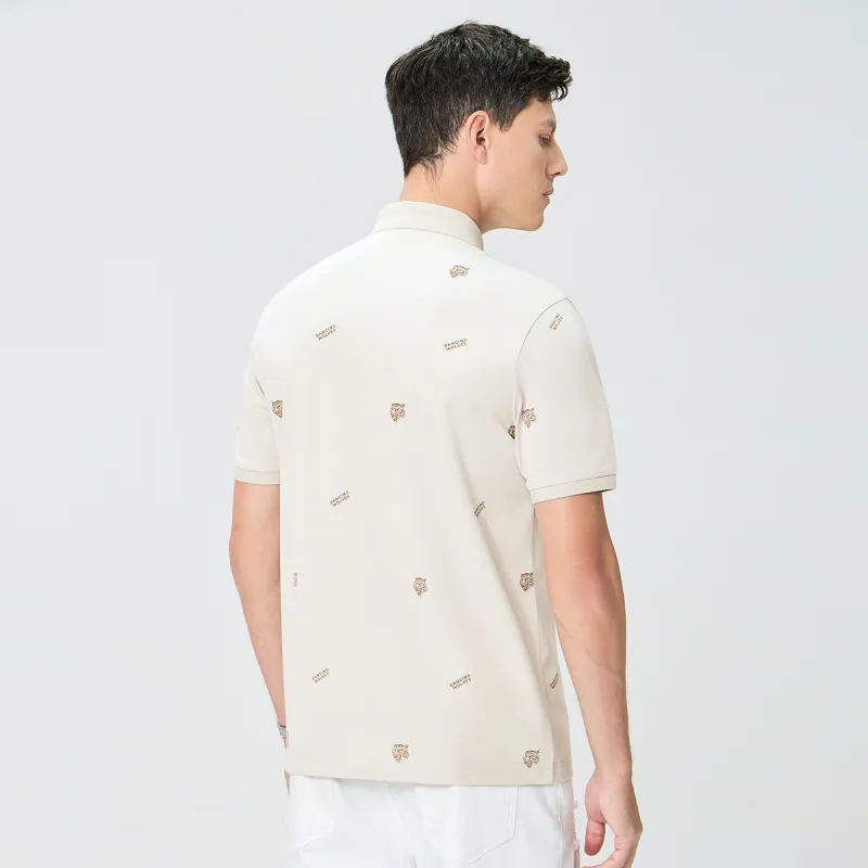Dance With Wolves Polo Shirt Men's Khaki-4