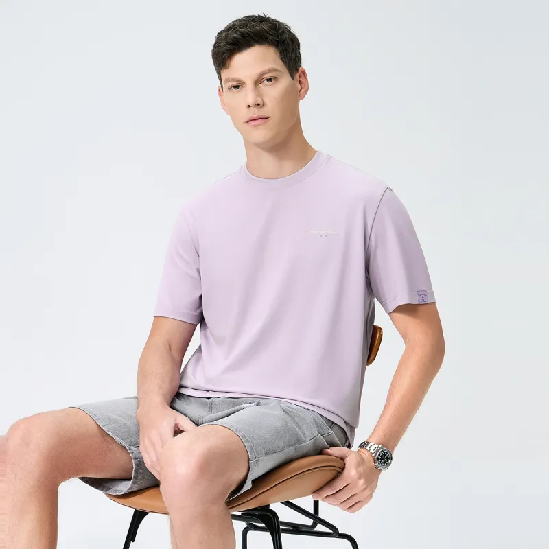 Dance With Wolves T Shirt Men's Light Purple-2