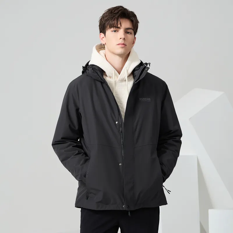 Dance with wolves Windbreaker Jackets Men Black-4
