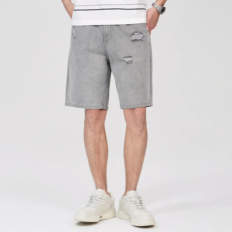 Dance With Wolves Denim Shorts Men's Medium Gray-3