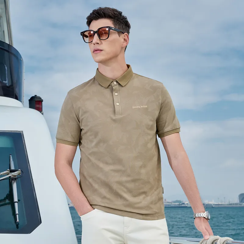 Dance With Wolves Polo Shirt Men's Khaki-3