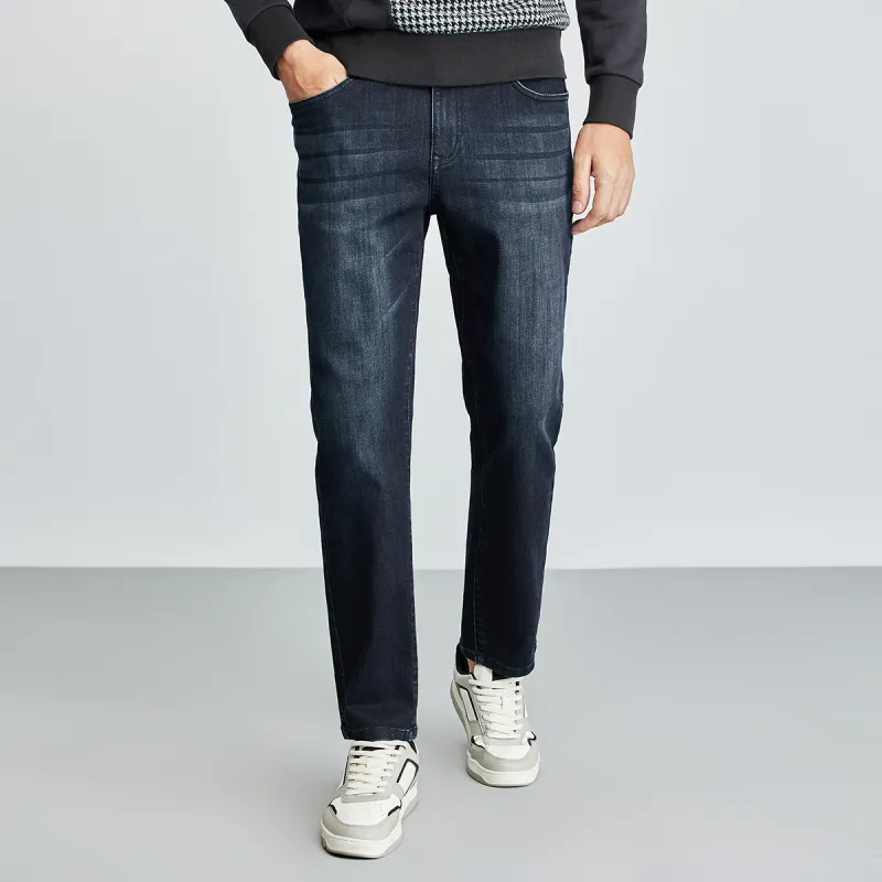 Dance with wolves Jeans Men Navy Blue-4