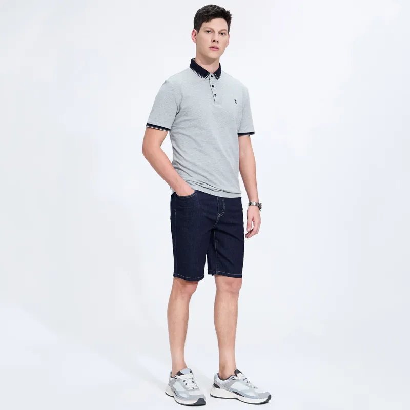 Dance With Wolves Denim Shorts Men's Dark Blue-2