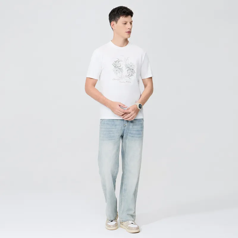 Dance With Wolves T Shirt Men's Raw White-5
