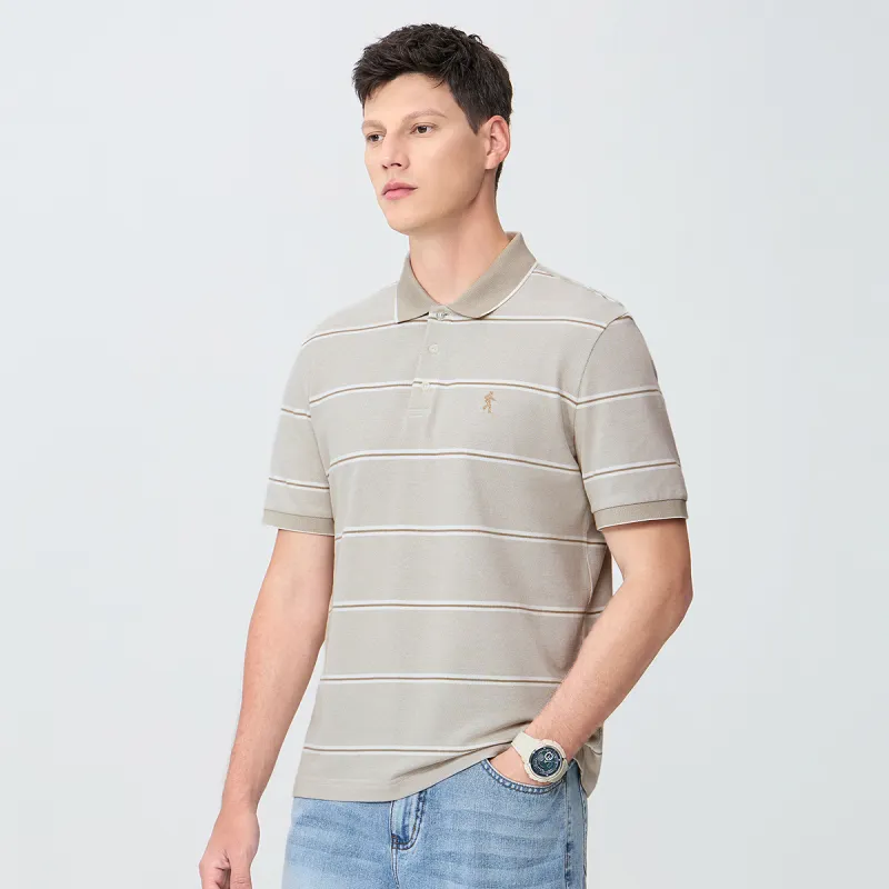 Dance With Wolves Polo Shirt Men's Light Khaki-3